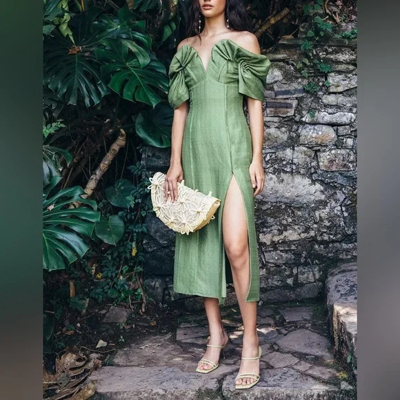 NWT Cult Gaia Muna Dress in Palm - Picture 3 of 7